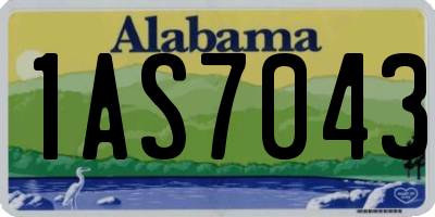 AL license plate 1AS7043