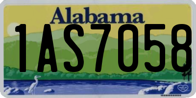 AL license plate 1AS7058