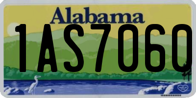 AL license plate 1AS7060