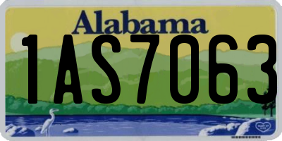 AL license plate 1AS7063