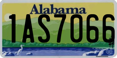 AL license plate 1AS7066