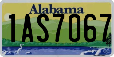 AL license plate 1AS7067