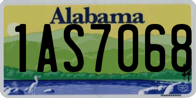 AL license plate 1AS7068