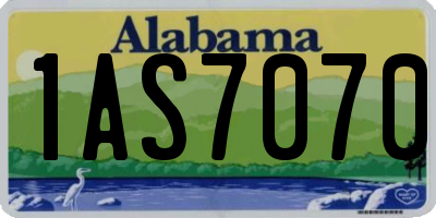 AL license plate 1AS7070
