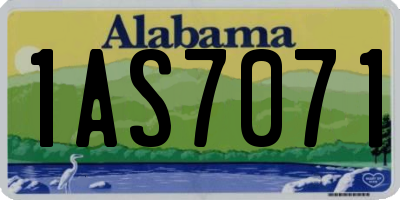 AL license plate 1AS7071