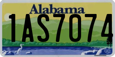 AL license plate 1AS7074