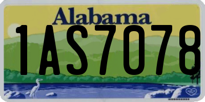 AL license plate 1AS7078