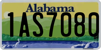 AL license plate 1AS7080