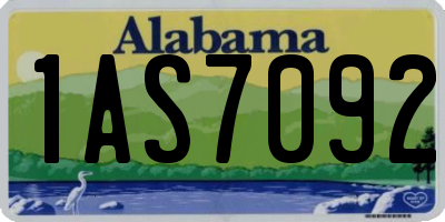 AL license plate 1AS7092