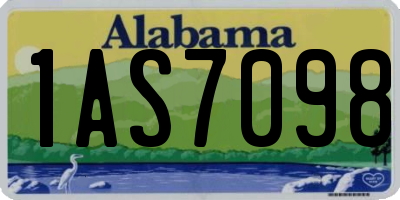 AL license plate 1AS7098