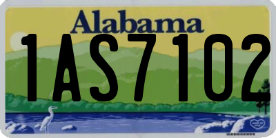 AL license plate 1AS7102