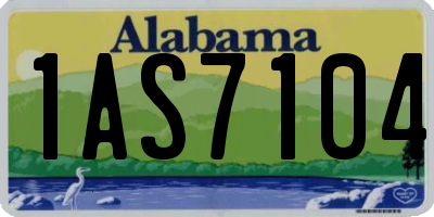 AL license plate 1AS7104
