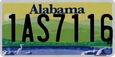 AL license plate 1AS7116