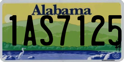 AL license plate 1AS7125