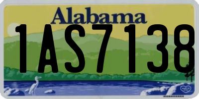 AL license plate 1AS7138