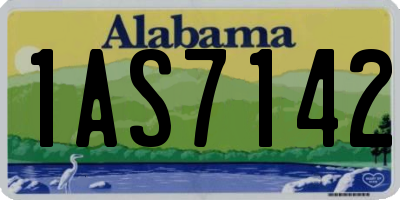 AL license plate 1AS7142