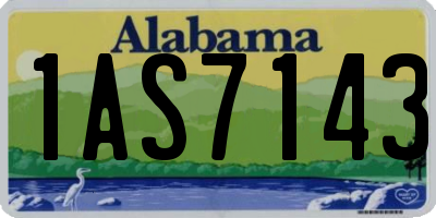 AL license plate 1AS7143