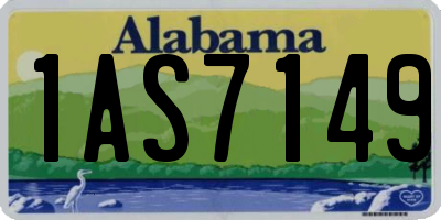 AL license plate 1AS7149