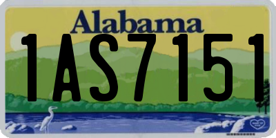 AL license plate 1AS7151