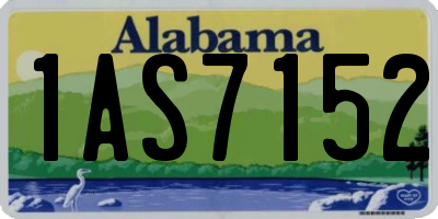 AL license plate 1AS7152