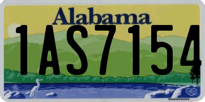 AL license plate 1AS7154