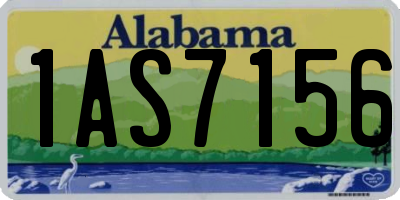 AL license plate 1AS7156