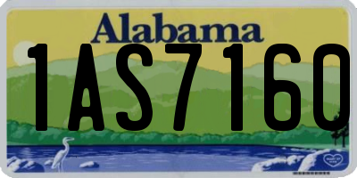 AL license plate 1AS7160