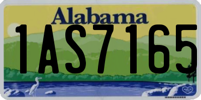 AL license plate 1AS7165