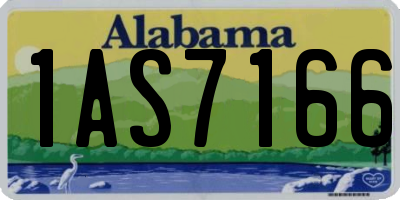 AL license plate 1AS7166