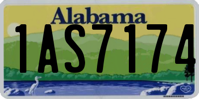 AL license plate 1AS7174