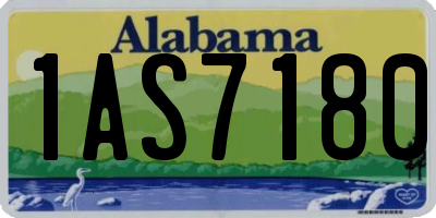 AL license plate 1AS7180