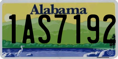 AL license plate 1AS7192
