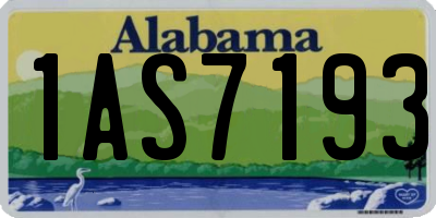 AL license plate 1AS7193