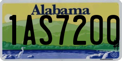 AL license plate 1AS7200