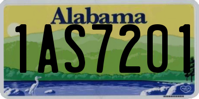 AL license plate 1AS7201