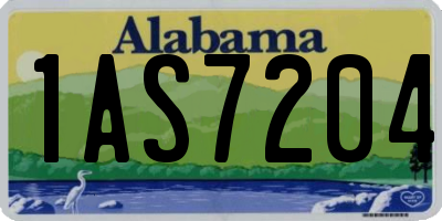 AL license plate 1AS7204