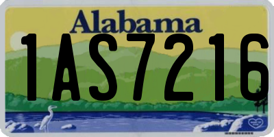 AL license plate 1AS7216