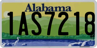AL license plate 1AS7218