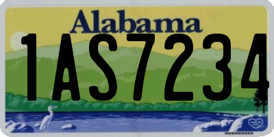 AL license plate 1AS7234