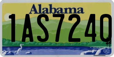 AL license plate 1AS7240
