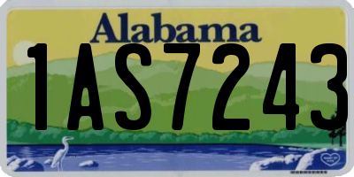 AL license plate 1AS7243