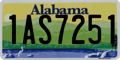 AL license plate 1AS7251