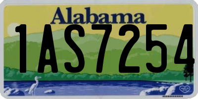 AL license plate 1AS7254