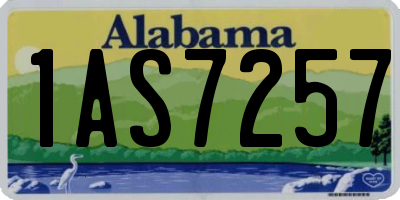 AL license plate 1AS7257