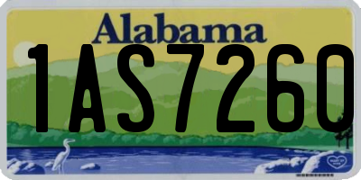 AL license plate 1AS7260