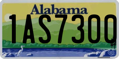 AL license plate 1AS7300