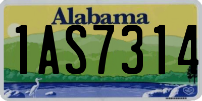 AL license plate 1AS7314
