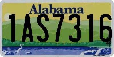 AL license plate 1AS7316