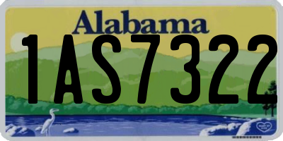 AL license plate 1AS7322