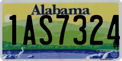 AL license plate 1AS7324